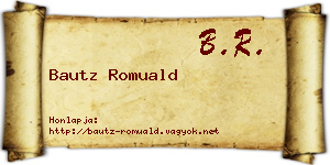 Bautz Romuald névjegykártya